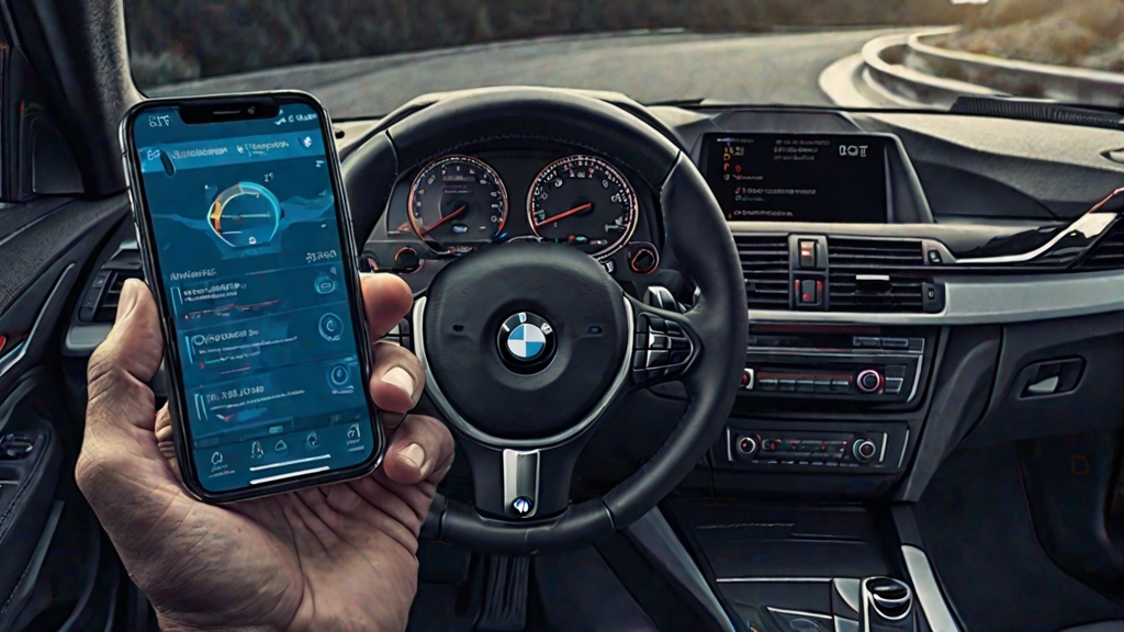 Bimmercode 앱 연결 과정 일러스트