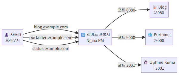 리버스 프록시 동작 원리 다이어그램