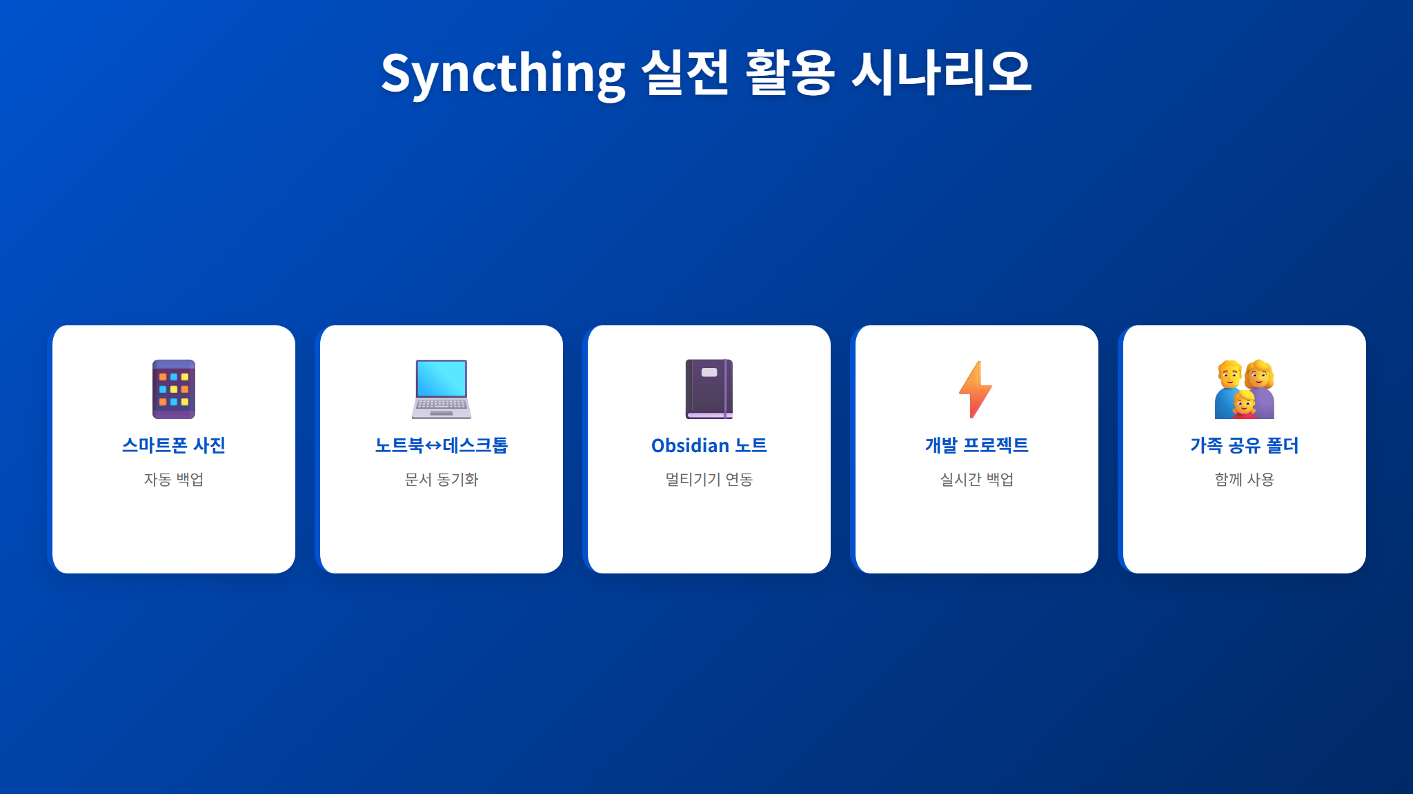 Syncthing 실전 활용 시나리오 5가지