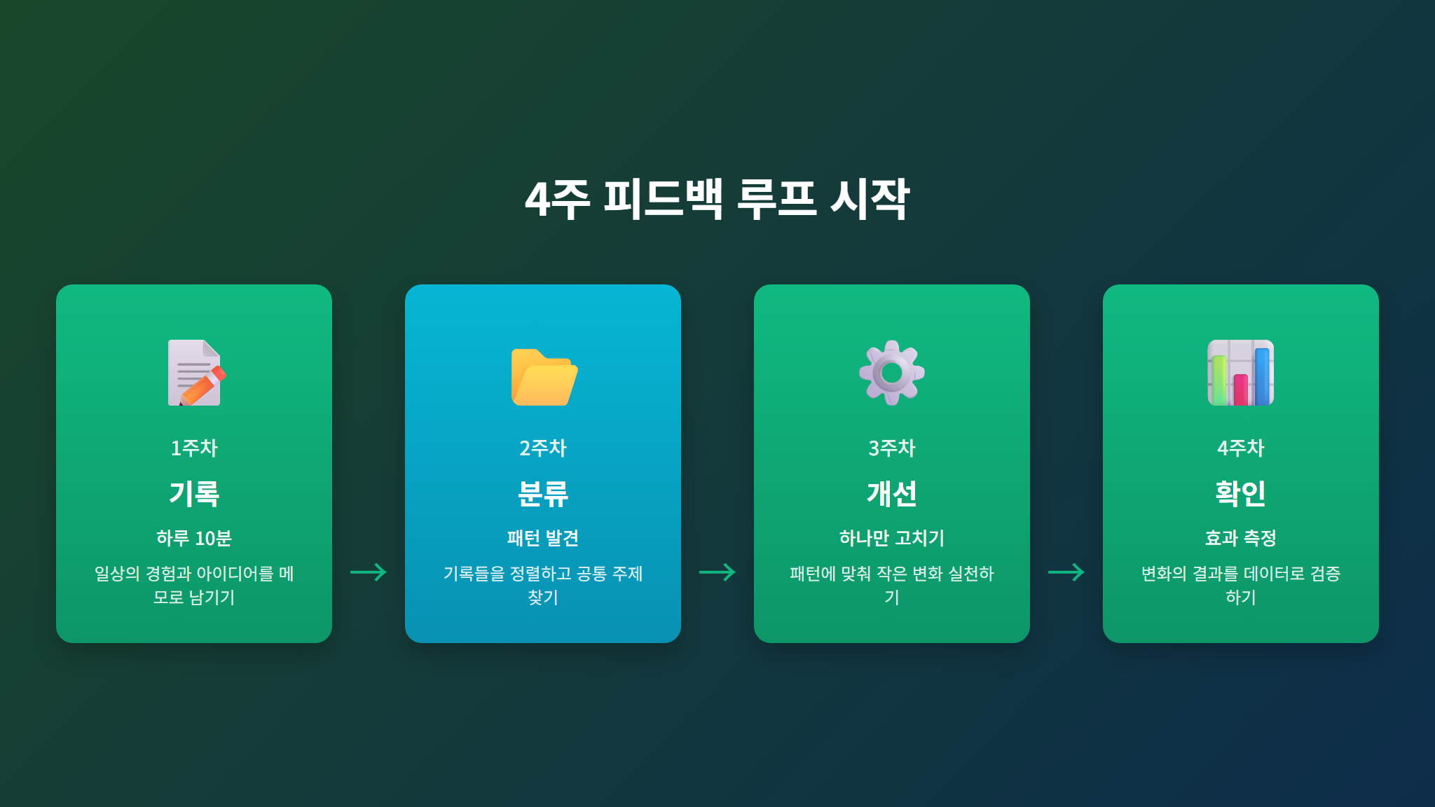 4주 피드백 루프 실천 로드맵