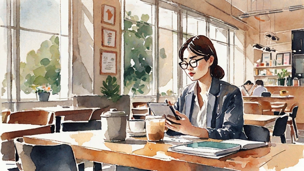 직장인의 점심시간 학습 모습
