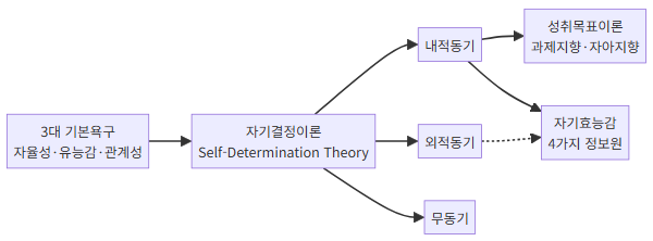 스포츠심리학 동기이론 관계도