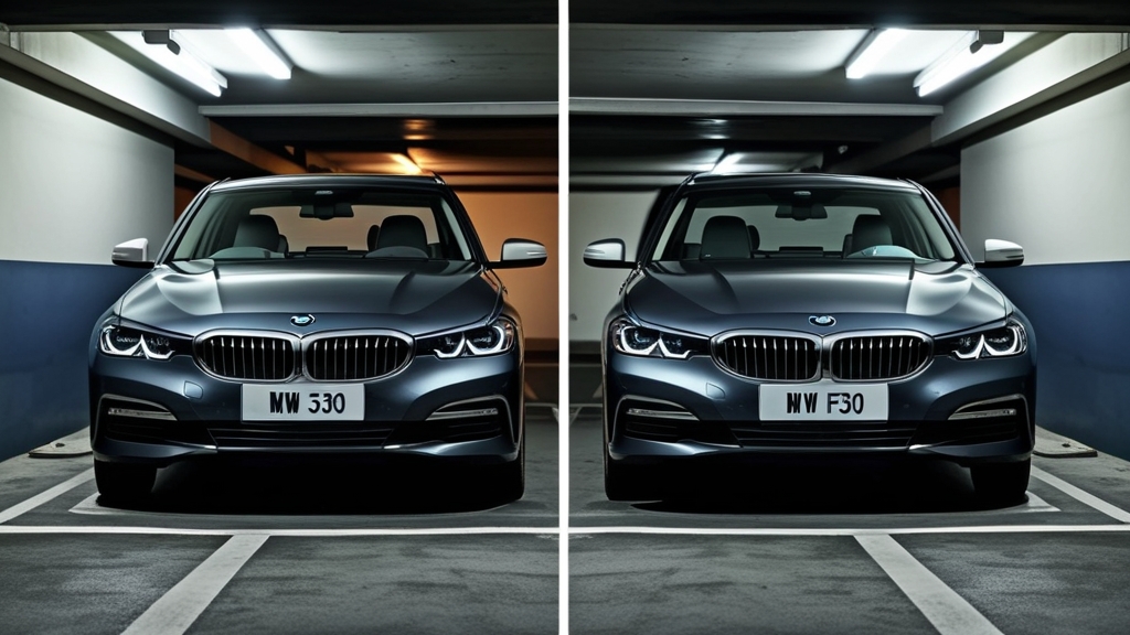 BMW 미러 폴딩 전후 비교