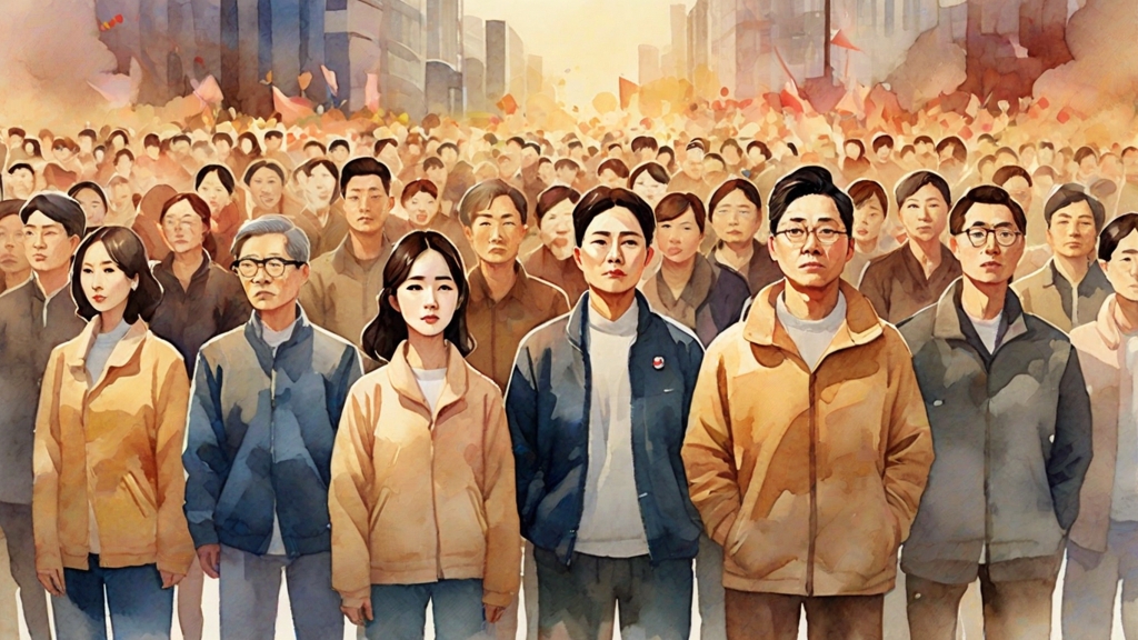 광주 시민군의 연대와 저항 일러스트